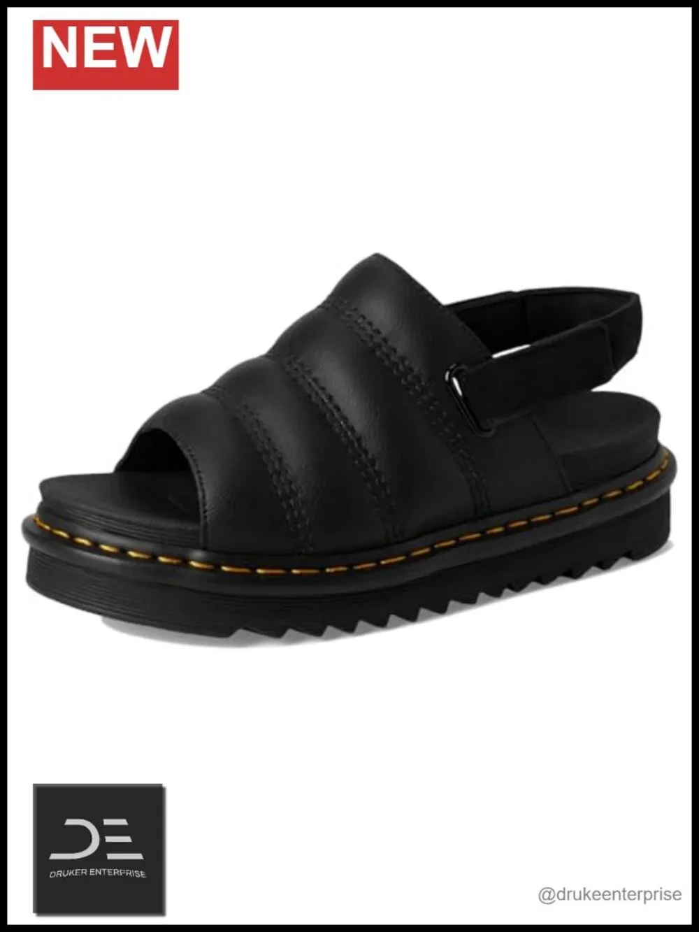 Dr. Martens Kole Slide Sandal Platform PU Leather Slingback Slip Resistant